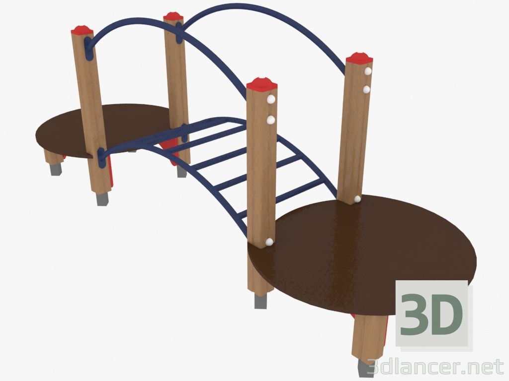 modello 3D Complesso di giochi per bambini "Bridge" (4003) - anteprima