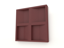 3D wall panel CONCAVE (burgundy)