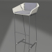 modèle 3D Chaise haute avec dossier (Anthracite) - preview