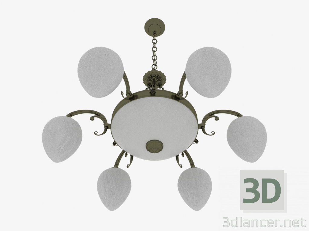 3D Modell Kronleuchter Ovale (1990 8) - Vorschau