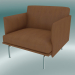 3D modeli Sandalye Stüdyosu Anahat (Konyak Deri Rafine, Parlak Alüminyum) - önizleme