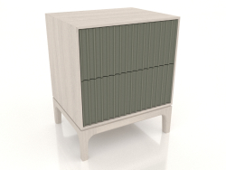 Comodino FARGO 2 cassetti con frontali fresati (oliva, rovere sbiancato, opzione 2)