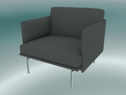 कुर्सी स्टूडियो की रूपरेखा (रीमिक्स 163, पॉलिश एल्यूमीनियम)
