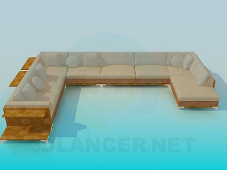 3D Modell Sofa-Ecke - Vorschau