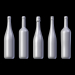 3d French wine bottles model buy - render