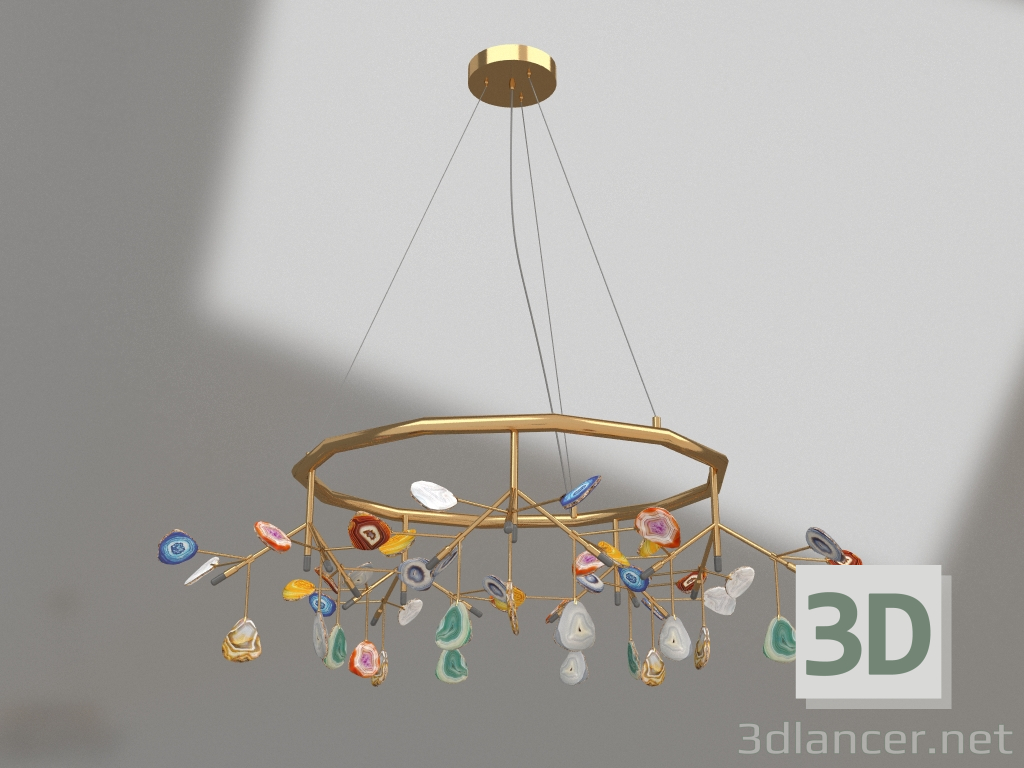3D modeli Yumis Asma Avize (07523-20A) - önizleme