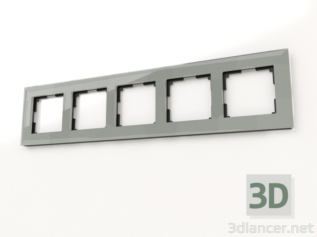 modèle 3D Cadre Diamant 5 montants (miroir) - preview