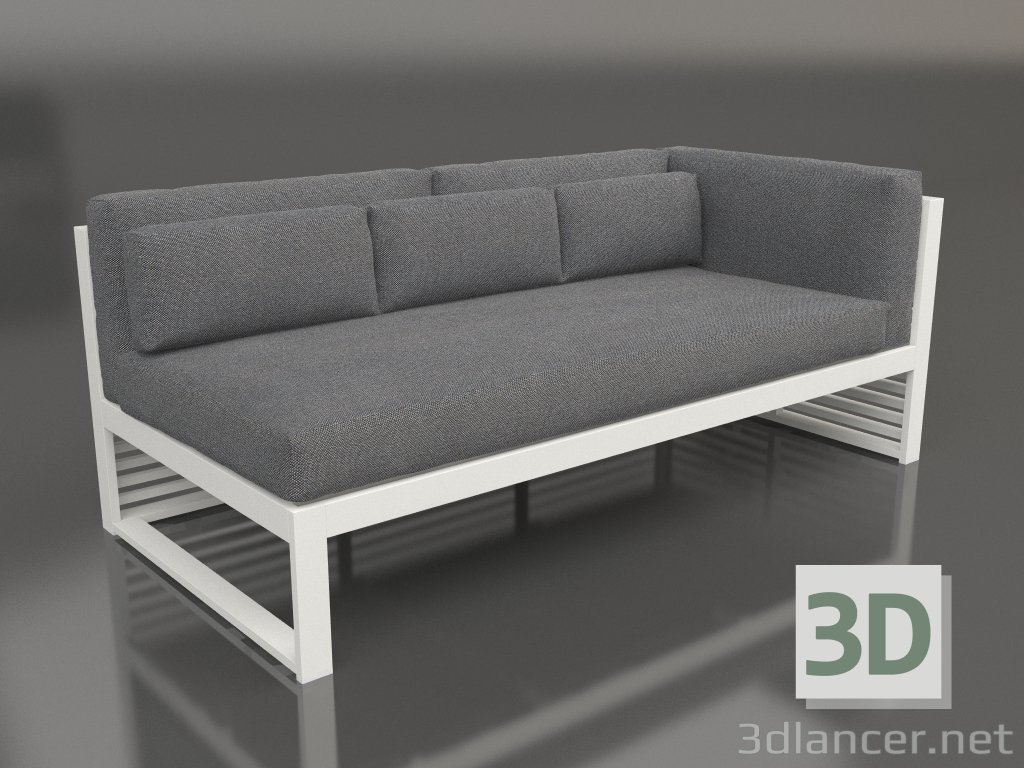 3D modeli Modüler kanepe, bölüm 1 sağ (Akik gri) - önizleme