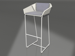 High chair with back (White)