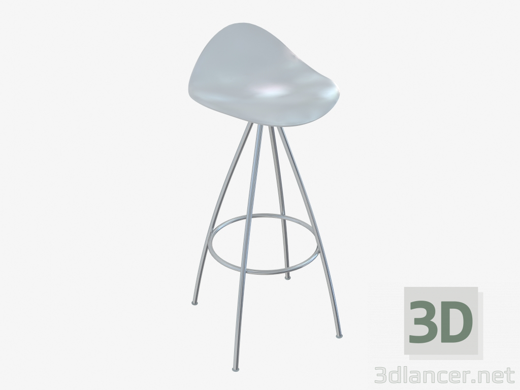 3D modeli Sandalye (beyaz beyaz h76) - önizleme