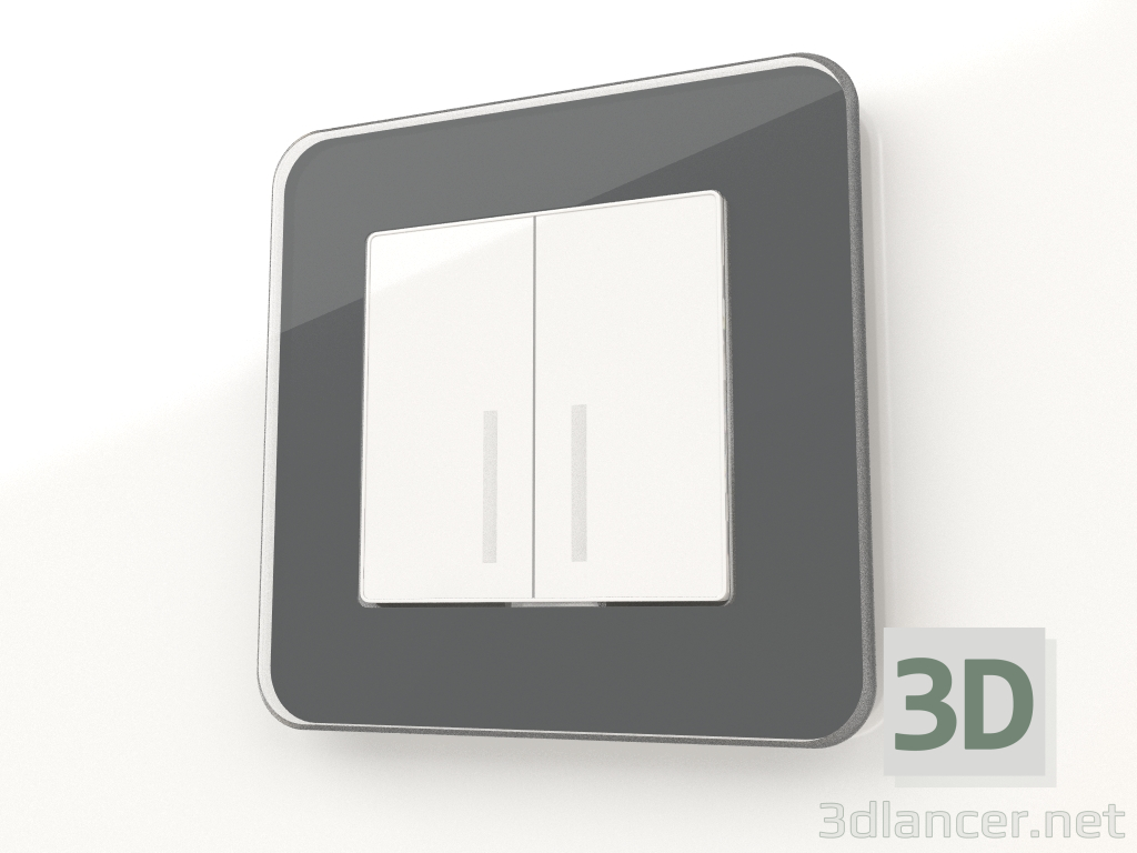 modello 3D Cornice in vetro per 1 palo Elite (grafite) - anteprima