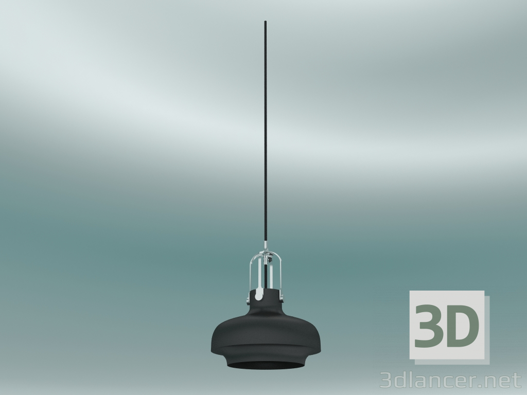 modello 3D Lampada a sospensione Copenhagen (SC6, Ø20cm H 25cm, Nero opaco) - anteprima