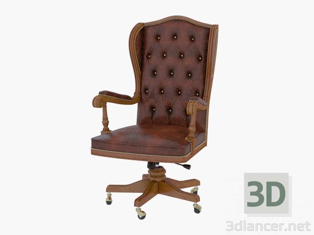 3d model Office leather armchair 719 - preview