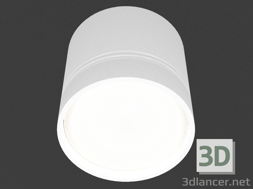 modello 3D LED lampada controsoffitto (DL18482_WW-White R) - anteprima