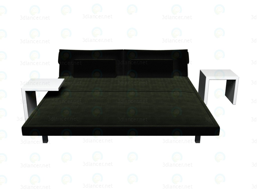3D Modell Gemütliches Sofa (ausgeklappt) - Vorschau