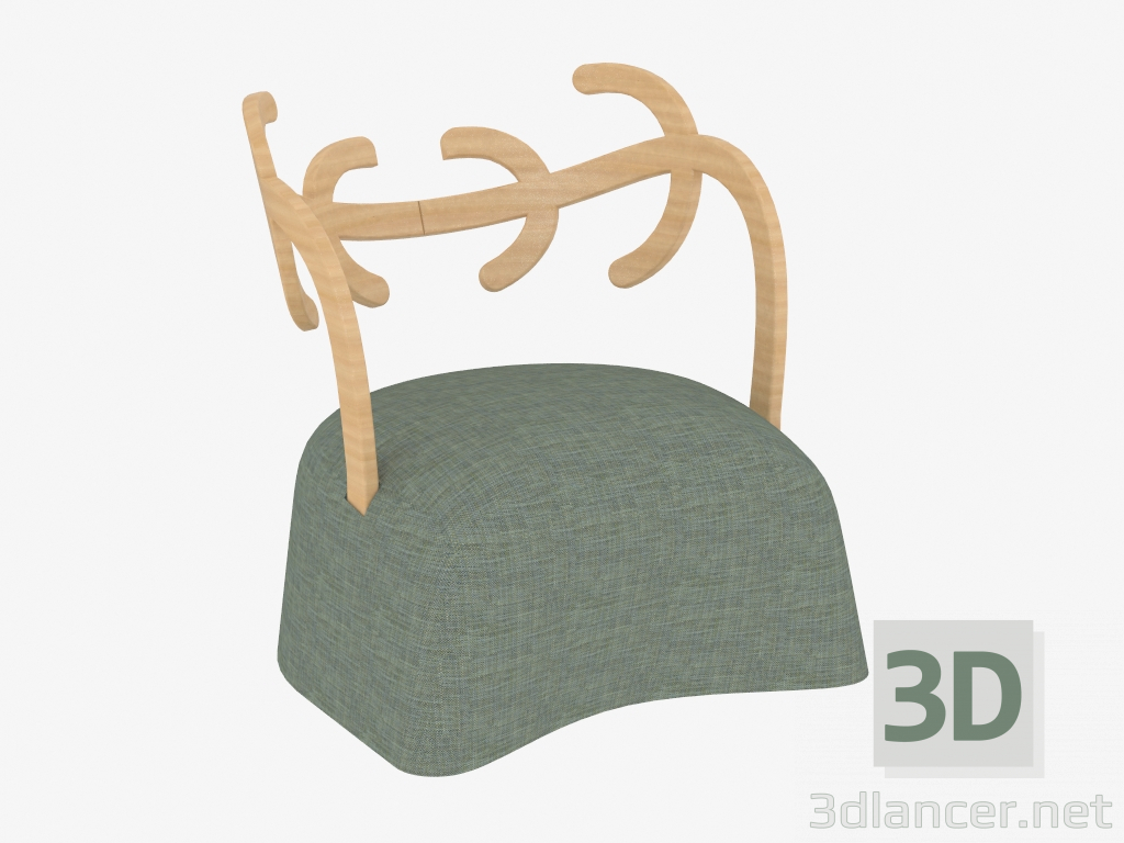 3D Modell Sessel Geweih - Vorschau