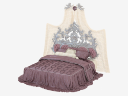Ліжко двоспальне Baroque Bed With Tufted Upholstered Headboard (14209)