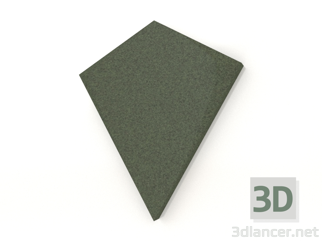 3d модель 3D настенная панель KITE (темно-зеленый) – превью