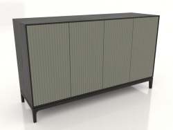Meuble TV FARGO avec façades fraisées 1600x500x950 mm (olivier, chêne noir, option 4)
