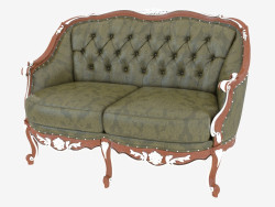 Classic leather sofa (11424)