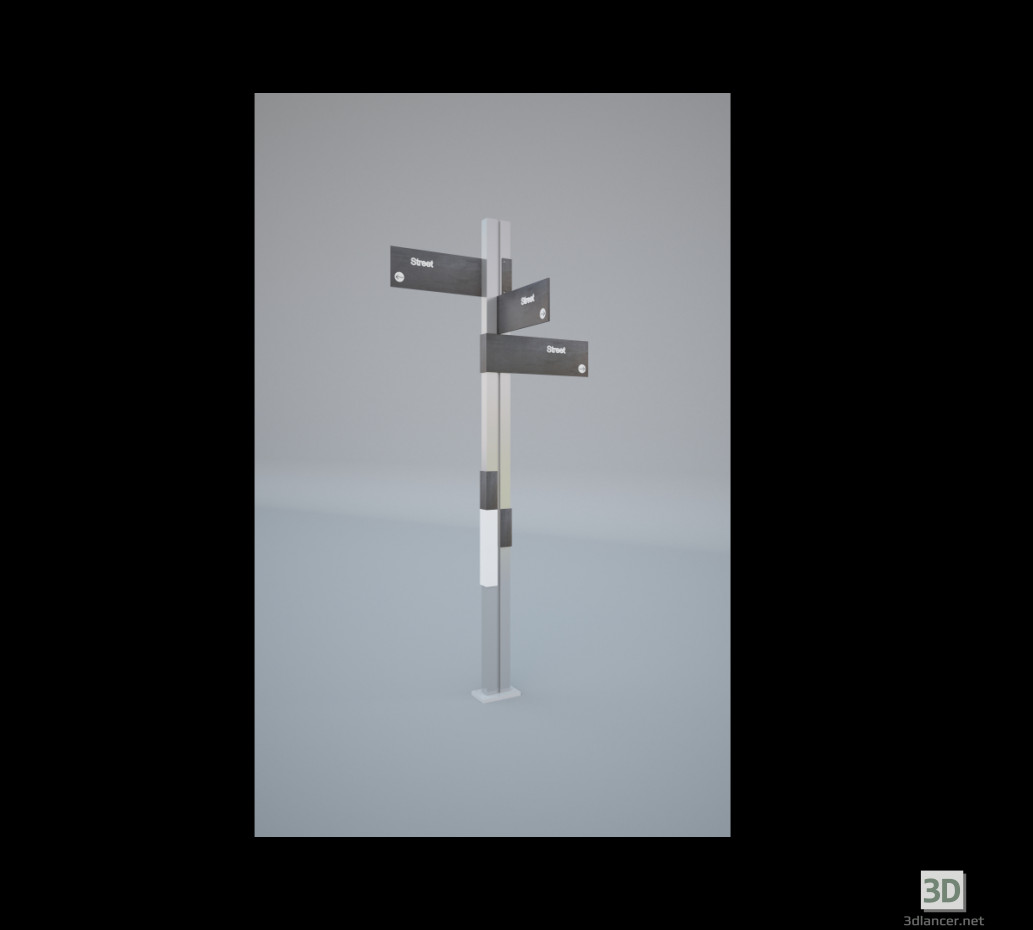 modèle 3D Signpost - preview