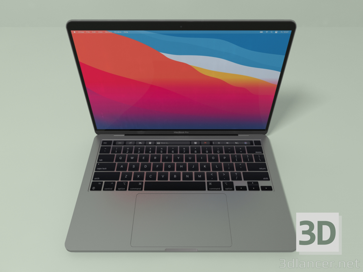 3d 13-inch MacBook Pro (2020) model buy - render