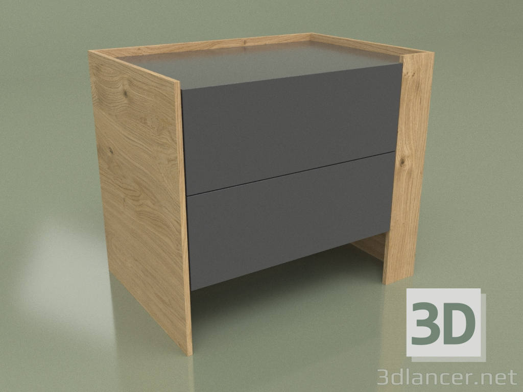 3d model Bedside table CN 200 (Loft, Anthracite) - preview