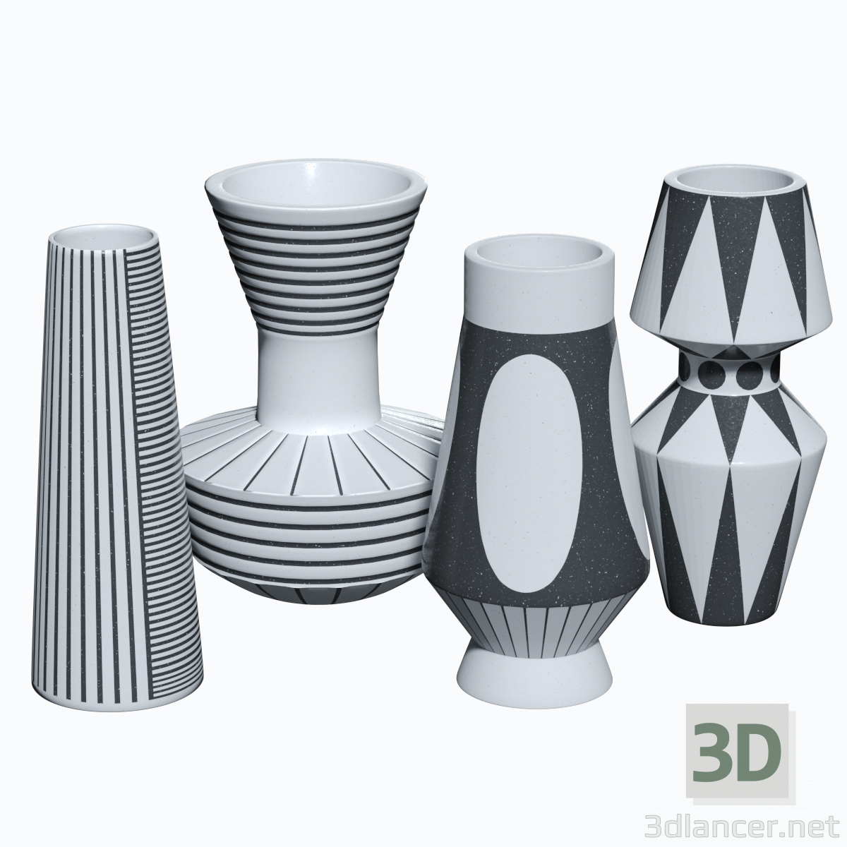 Vasen JONATHAN ADLER 3D-Modell kaufen - Rendern