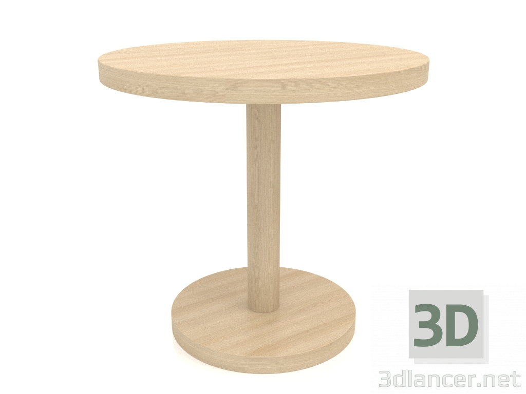 Modelo 3d Mesa de jantar DT 012 (D=800x750, madeira branca) - preview