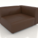 3d model Single sofa module with an armrest on the left - preview