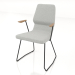 3d model Chair on slides D12 mm with armrests - preview