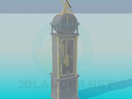 modèle 3D Horloge de parquet - preview
