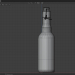 3d model Glass bottle with cap - preview