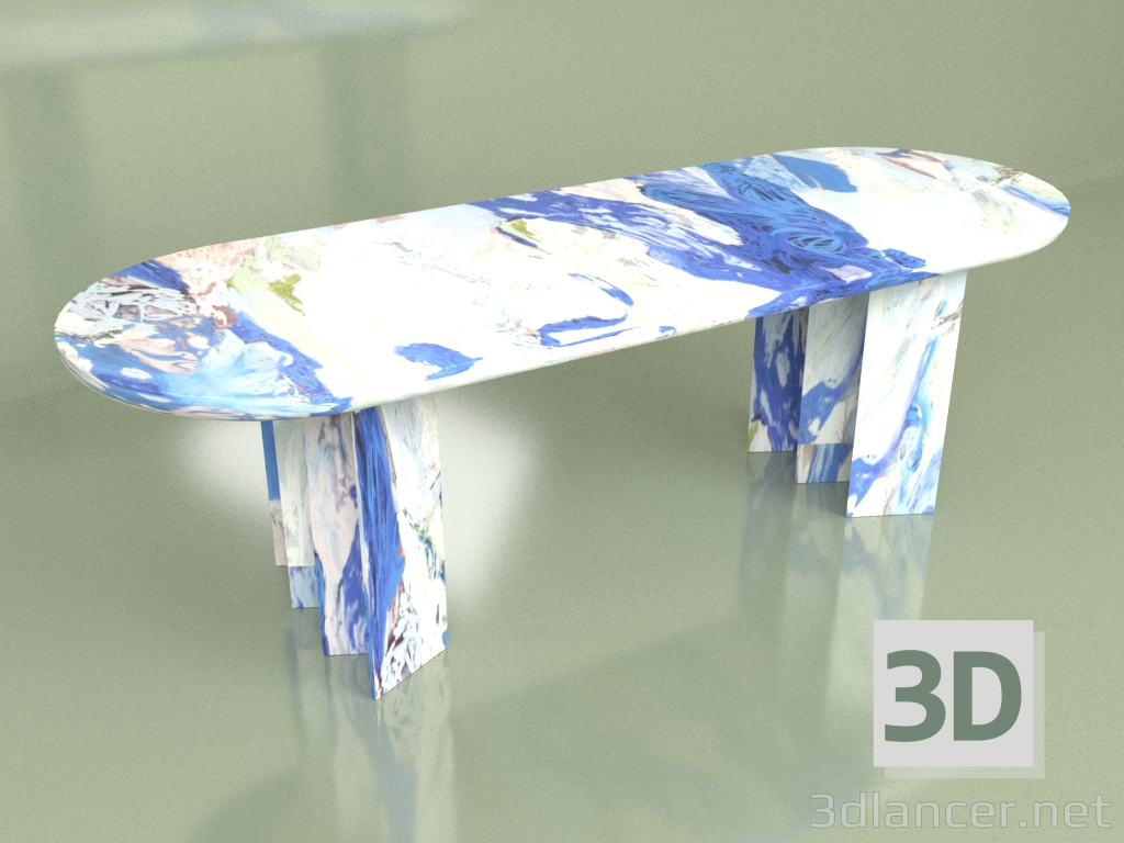 3d model SUMINAGASHI table (option 6) - preview