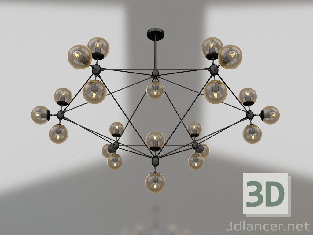 3 डी मॉडल झूमर मोदी काला (07535-21.19) - पूर्वावलोकन