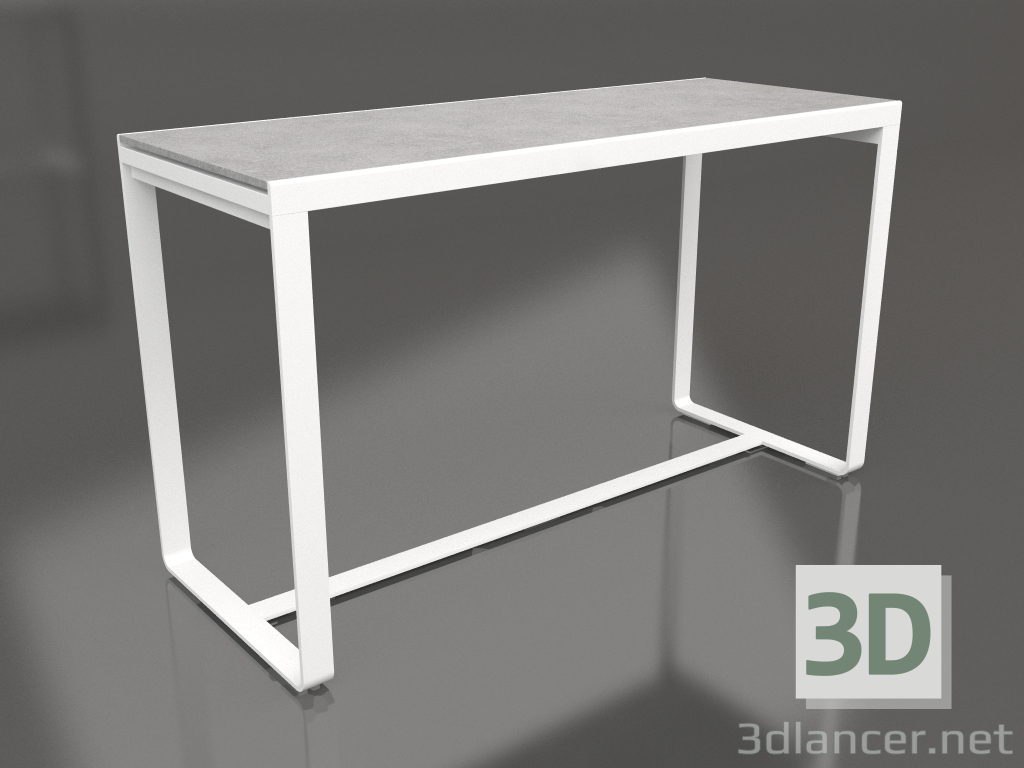 3D modeli Bar masası 180 (DEKTON Kreta, Beyaz) - önizleme