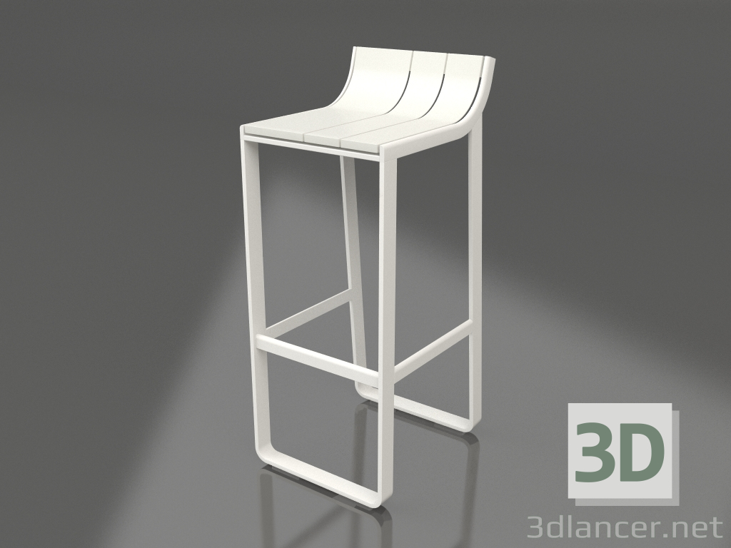 3D modeli Düşük sırtlı tabure (Akik gri) - önizleme