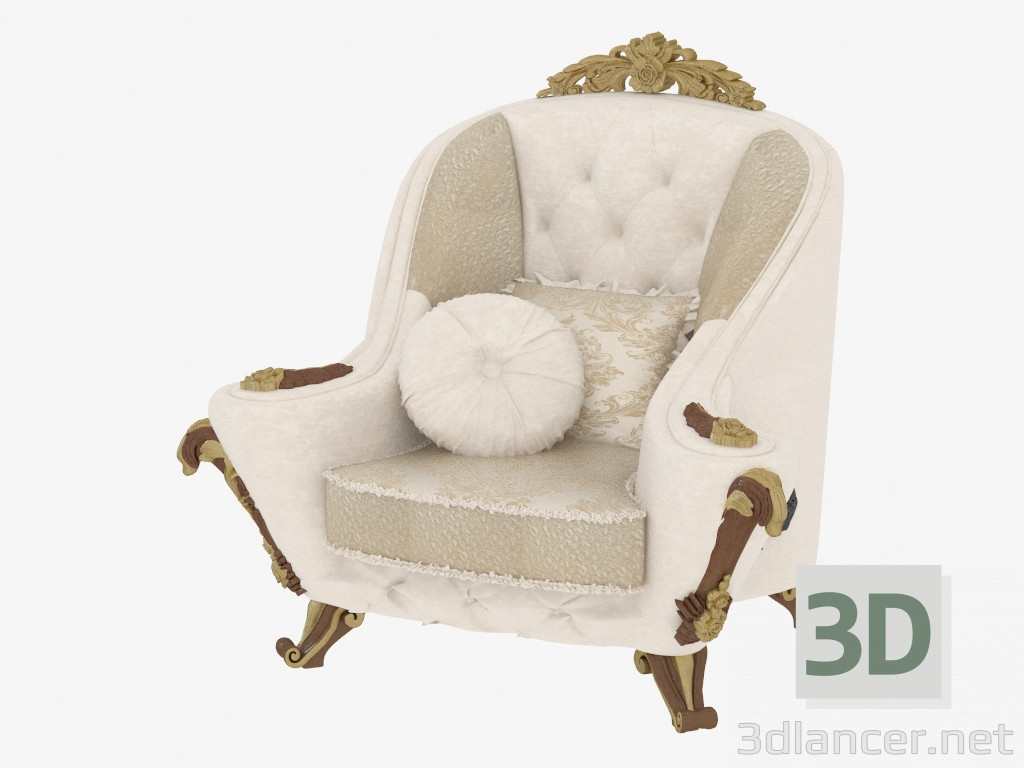 modèle 3D Chaise en style classique 281 - preview