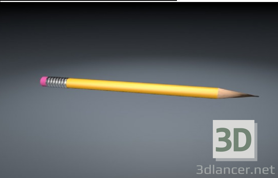 modèle 3D Crayon - preview