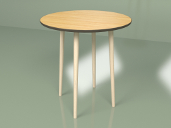 Круглый стол Спутник 70 см шпон (темно-коричневый)