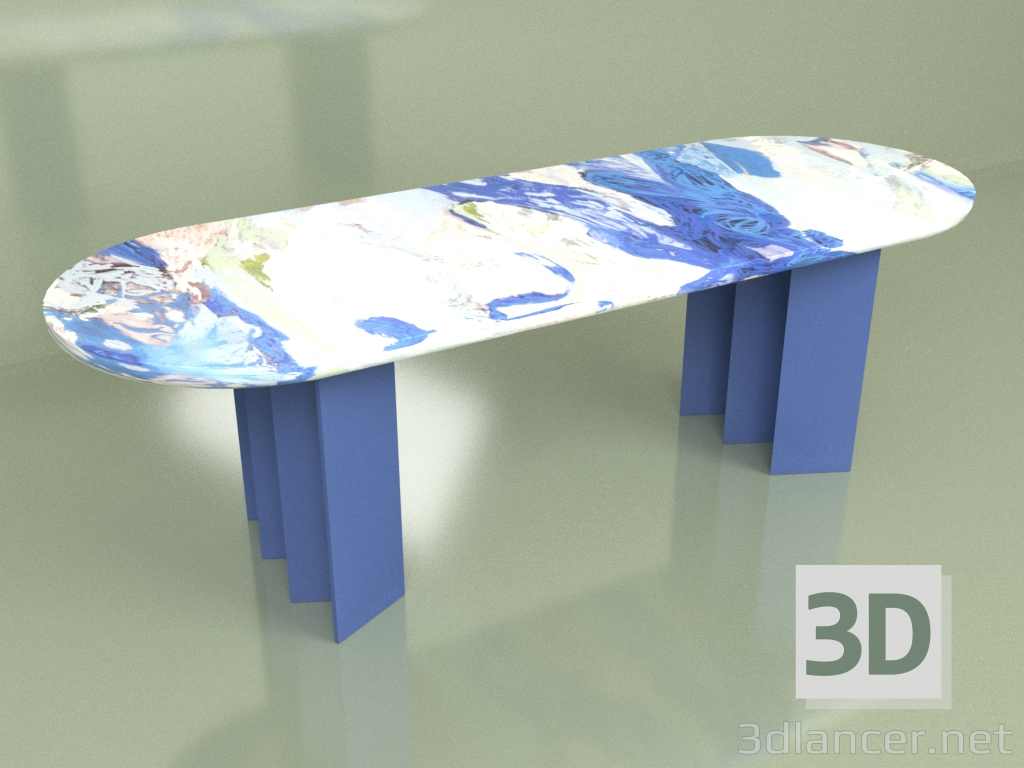 3d model SUMINAGASHI table (option 7) - preview