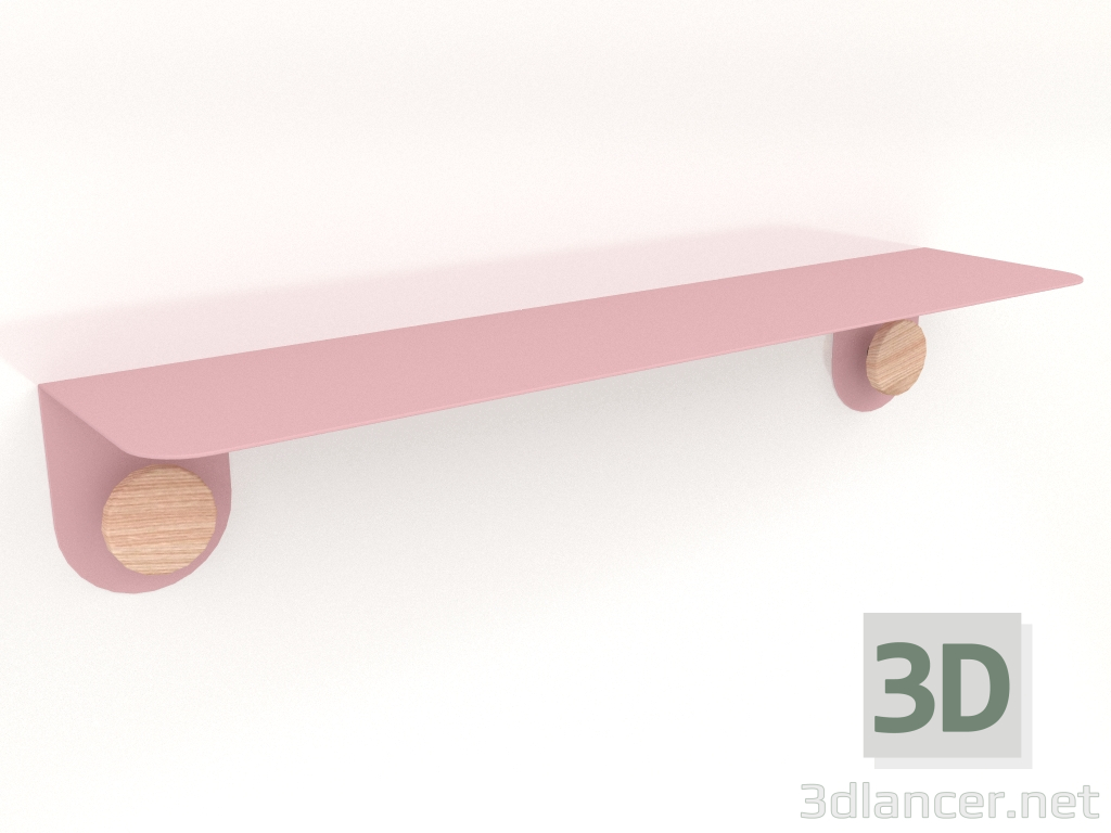 3 डी मॉडल वॉल शेल्फ हुक 70 (हल्का गुलाबी) - पूर्वावलोकन