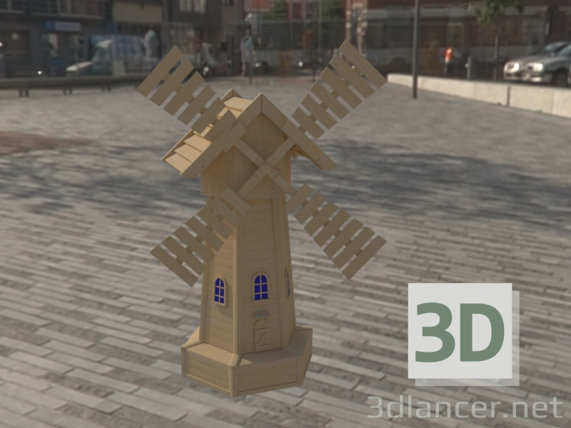 3D Modell die Mühle - Vorschau