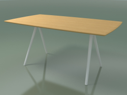 साबुन के आकार की मेज 5418 (एच 74 - 90x160 सेमी, पैर 150 °, लिनेन युक्त प्राकृतिक ओक, V12)