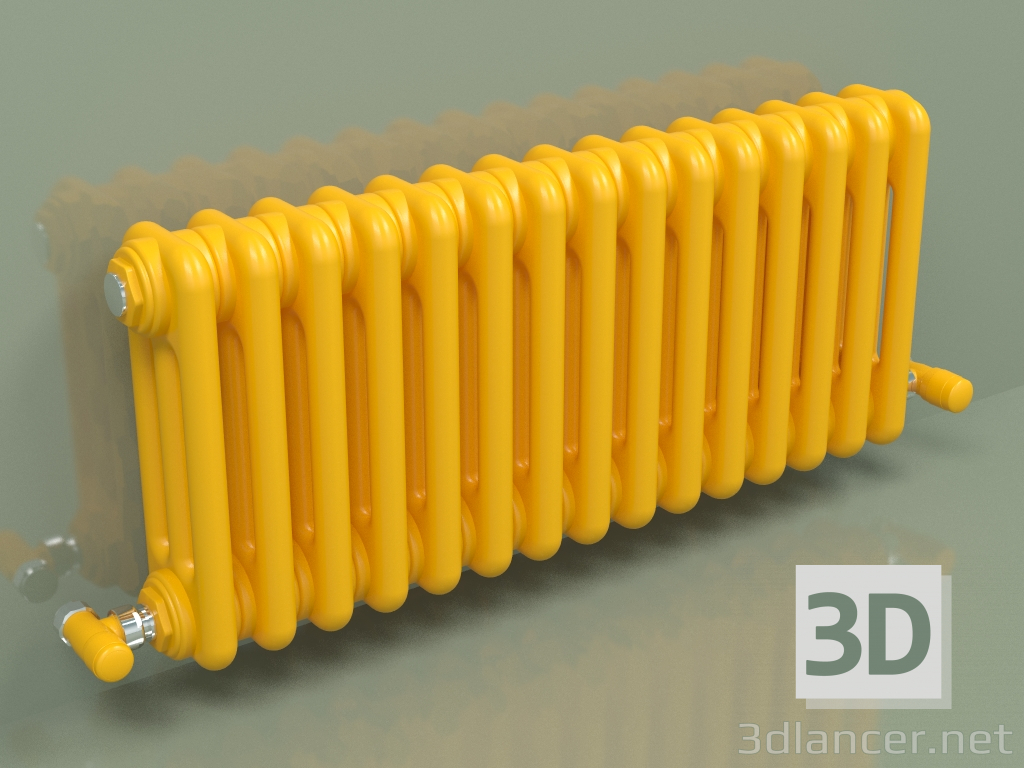 modèle 3D Radiateur TESI 3 (H 300 15EL, jaune melon - RAL 1028) - preview