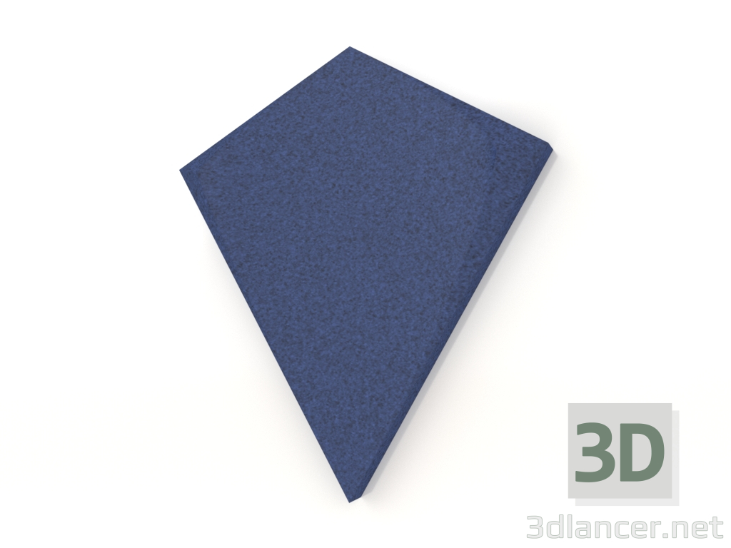modello 3D Pannello murale 3D KITE (blu scuro) - anteprima