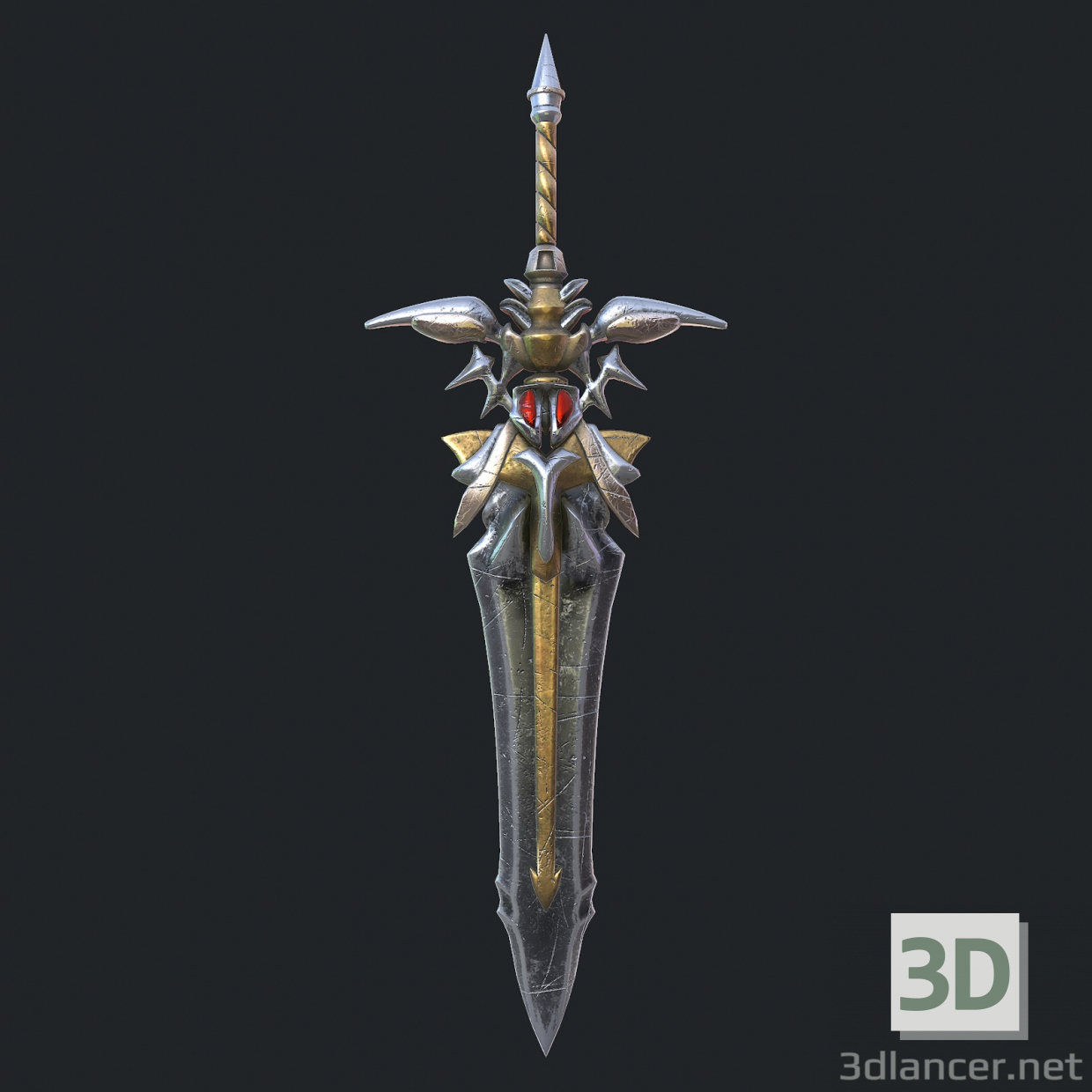 3d Fantasy sword 19 3d model модель купить - ракурс