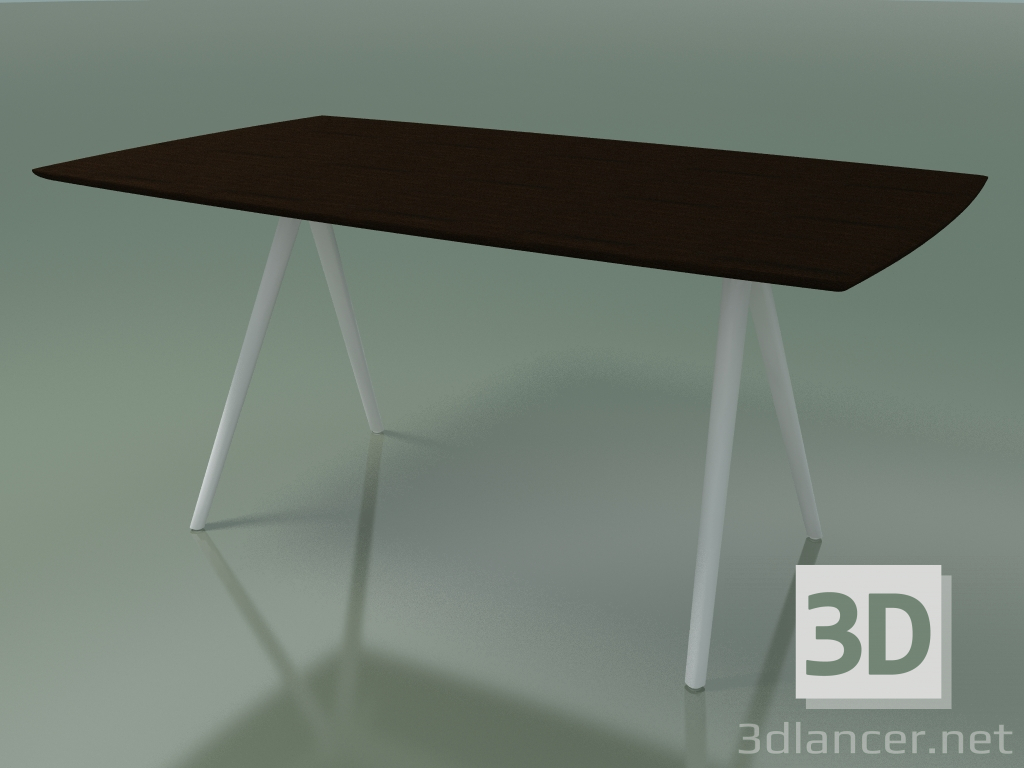 3d модель Стол со столешницей в форме мыла 5418 (H 74 - 90x160 cm, ножки 150 °, veneered L21 wenge, V12) – превью