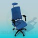 3 डी मॉडल कुर्सी कॉस्टर सिर के साथ पर - पूर्वावलोकन