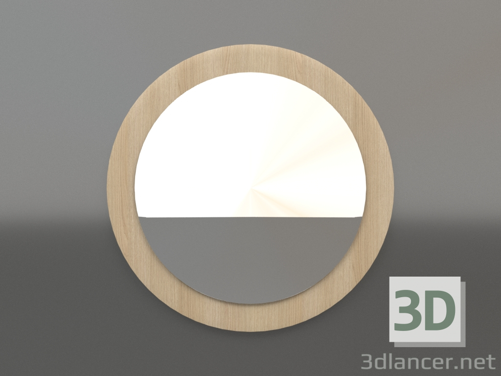 3D Modell Spiegel ZL 25 (D=495, Holz weiß) - Vorschau